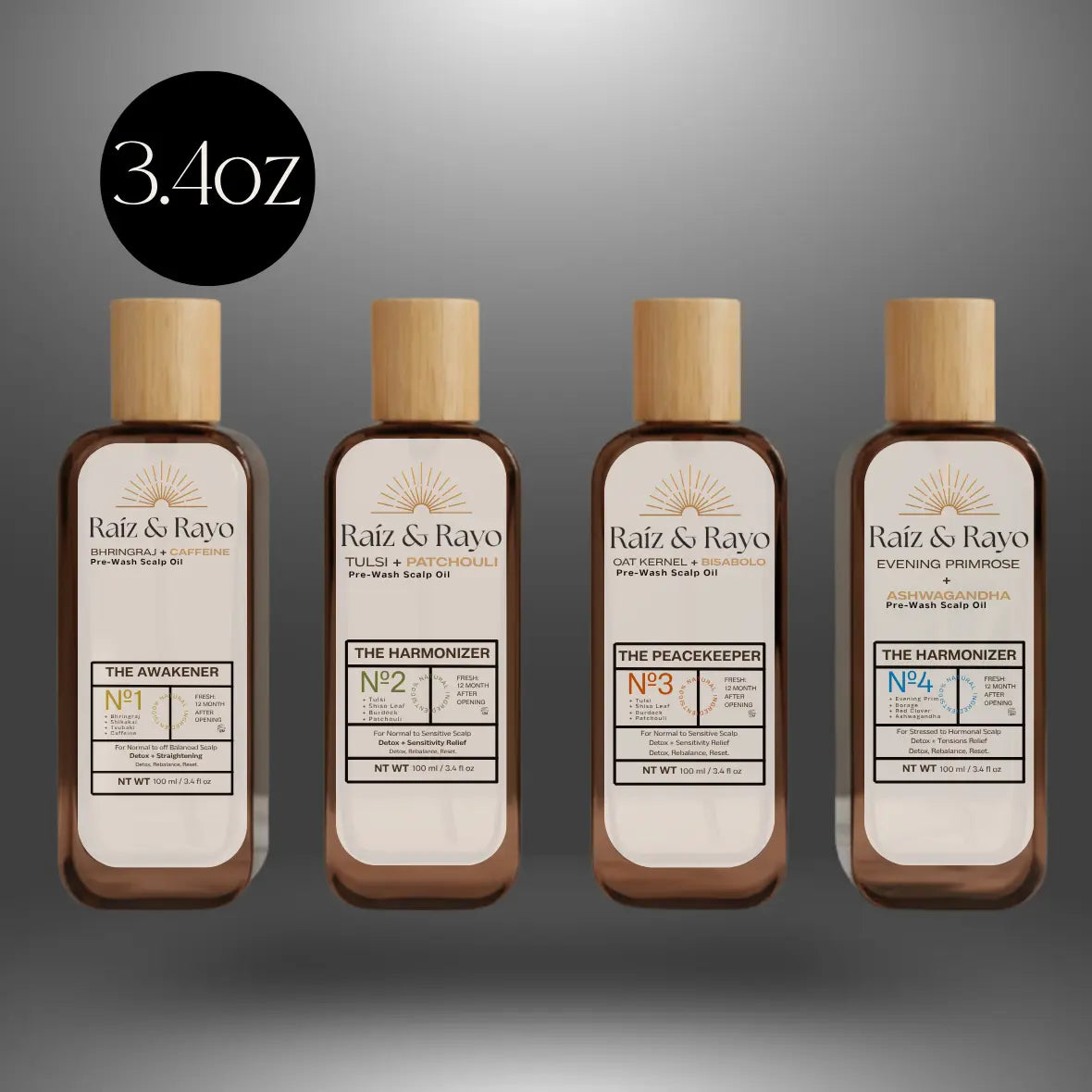 Raíz & Rayo 100ml Collection | Pre-Wash Scalp Oil | 100ml / 3.4oz Raiz & Rayo
