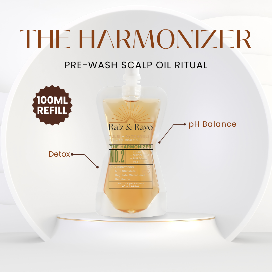 Raíz & Rayo No.2 The Harmonizer (REFILL) | Organic Pre-Wash Scalp Oil | 100ml / 3.4oz Raiz & Rayo