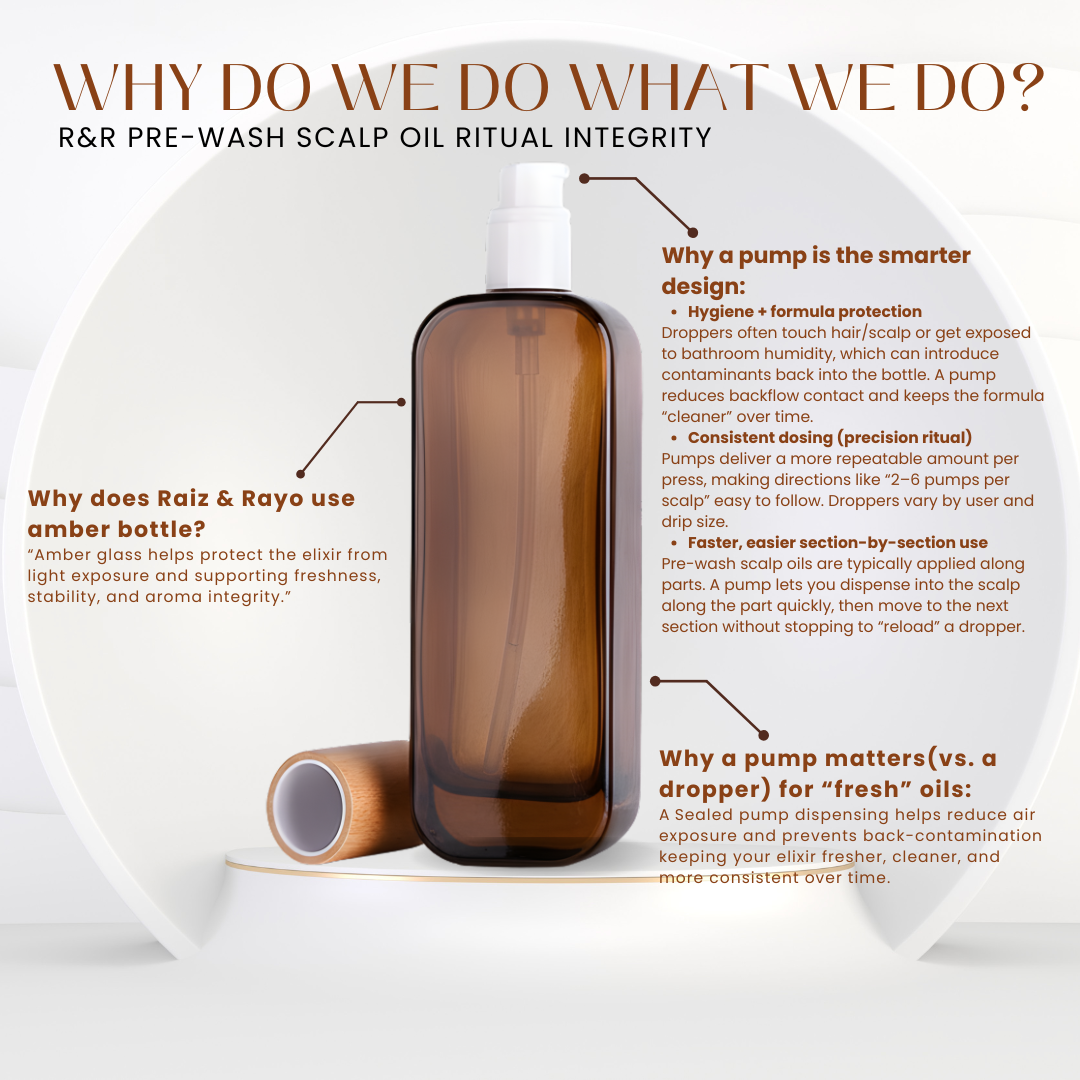 Raíz & Rayo "The Growth Ritual Trio" Sample-Set | Organic Pre-Wash Scalp Oil Set | 30ml/1oz Raiz & Rayo