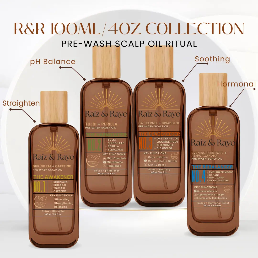 Raíz & Rayo 100ml Collection | Pre-Wash Scalp Oil | 100ml / 3.4oz Raiz & Rayo
