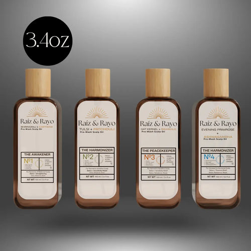 Load image 1 in gallery view. Raíz & Rayo 100ml Collection | Pre-Wash Scalp Oil | 100ml / 3.4oz Raiz & Rayo