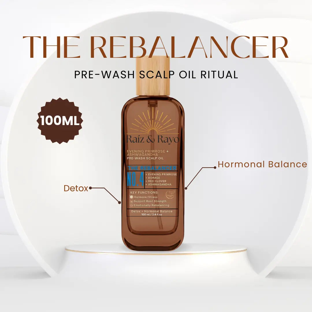 Raíz & Rayo No.4 The Rebalancer | Organic Pre-Wash Scalp Oil | 100ml / 3.4oz Raiz & Rayo