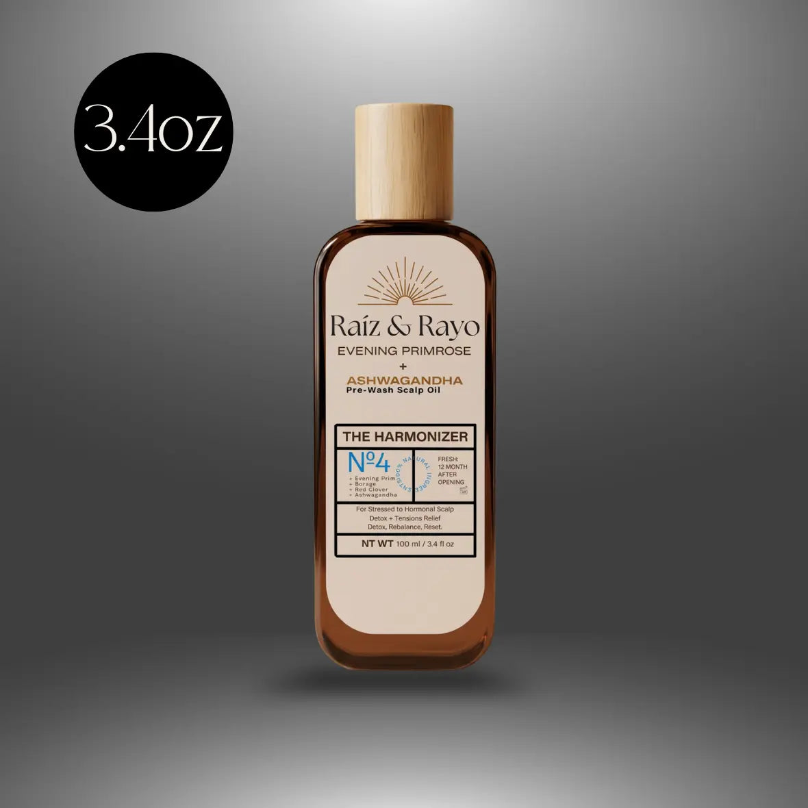 Raíz & Rayo No.4 The Rebalancer | Organic Pre-Wash Scalp Oil | 100ml / 3.4oz Raiz & Rayo