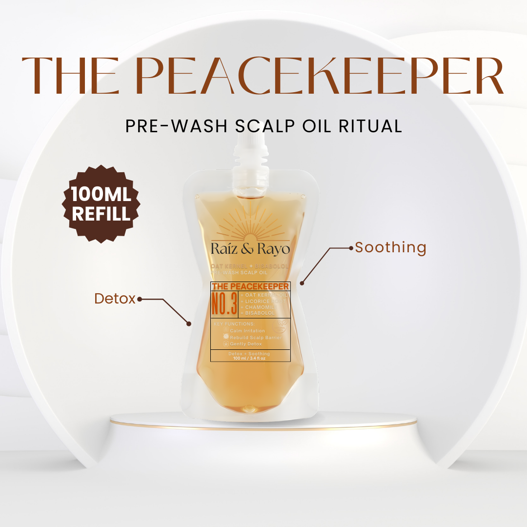Raíz & Rayo No.3 Peacekeeper (REFILL) | Organic Pre-Wash Scalp Oil | 100ml / 3.4oz Raiz & Rayo