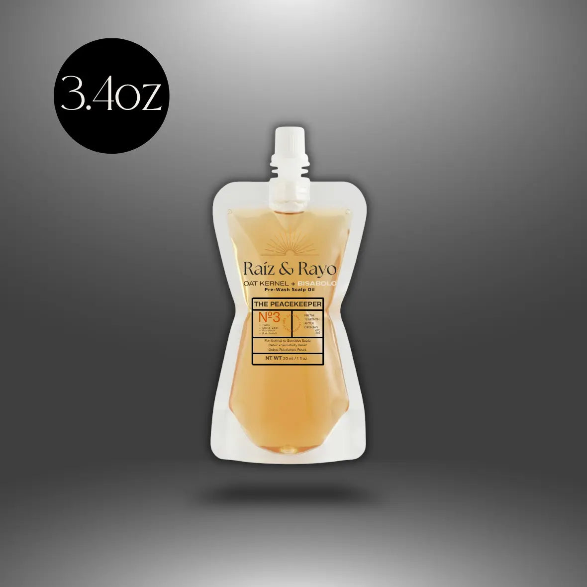 Raíz & Rayo No.3 The Peacekeeper Organic Travel / Sample Size | Organic Pre-Wash Scalp Oil | 30ml / 1oz Raiz & Rayo