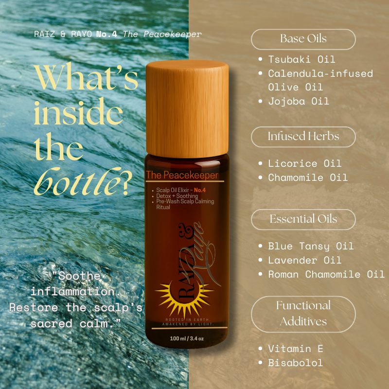 Soothing Scalp Oil 4oz | Raíz & Rayo No.4 – The Peacekeeper