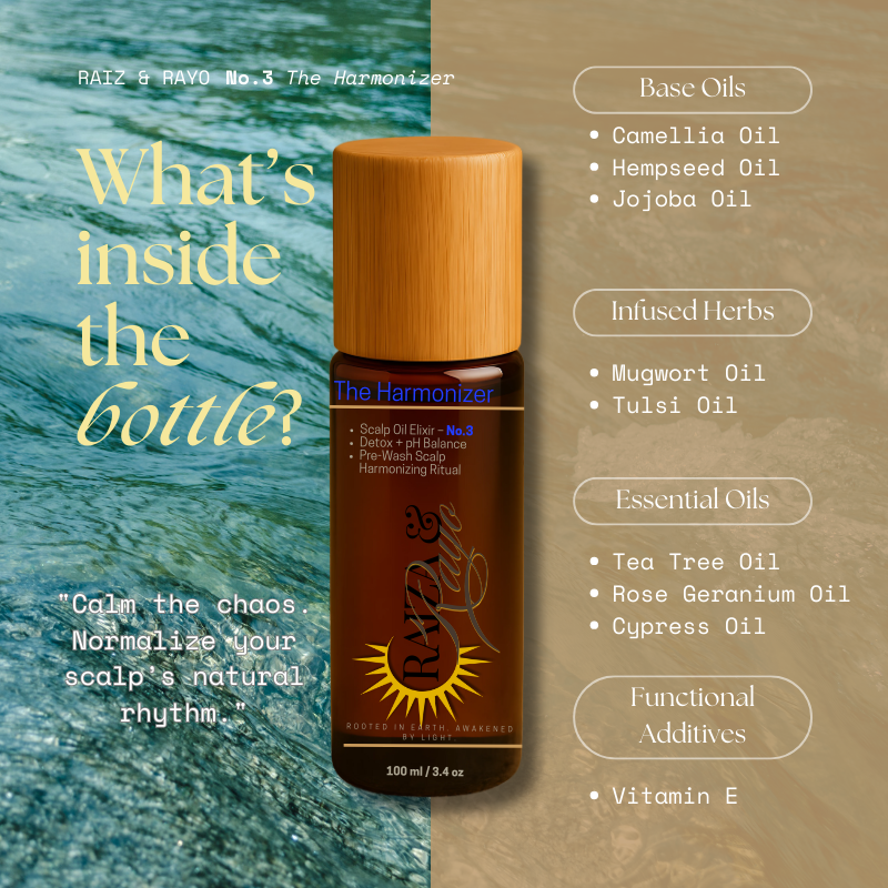 Eco-Friendly Scalp Oil Refill | Raíz & Rayo No.3 The Harmonizer 100ml
