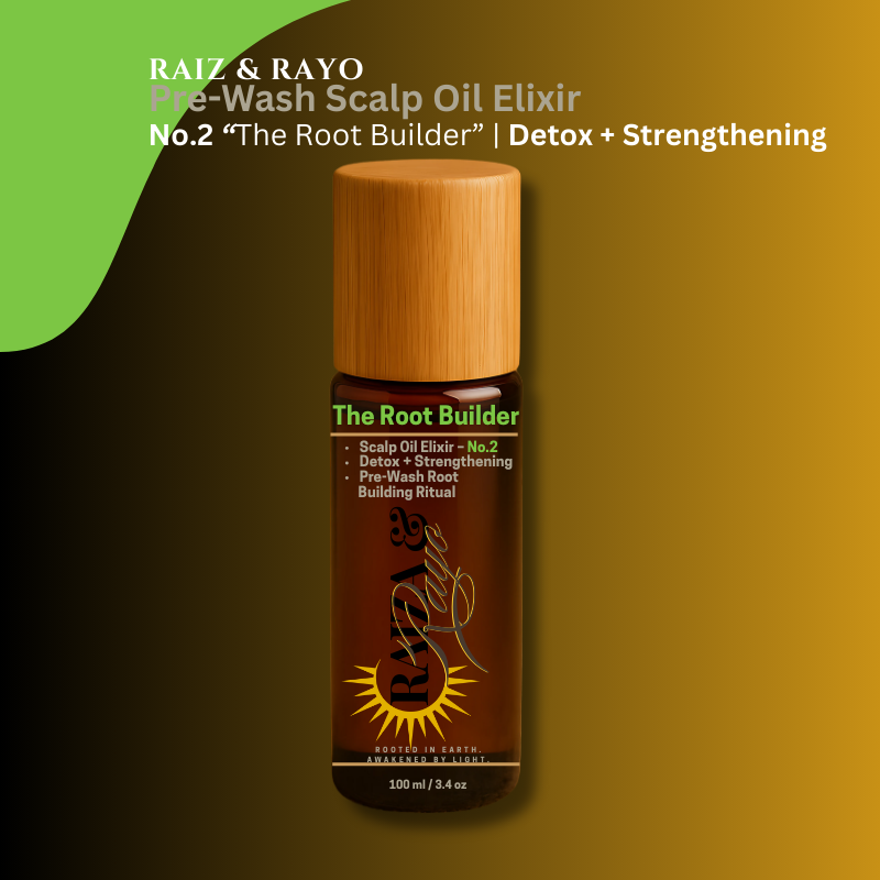 Organic Scalp Strengthening Root Oil 4oz | Raíz & Rayo No.2 – The Root Builder