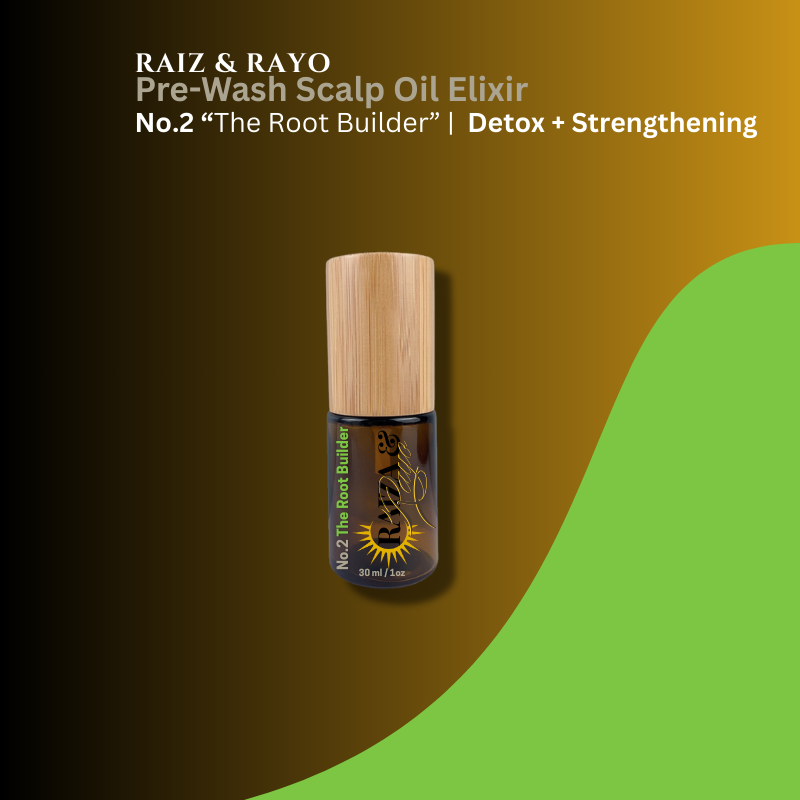 Organic Scalp Strengthening Root Oil 4oz | Raíz & Rayo No.2 – The Root Builder