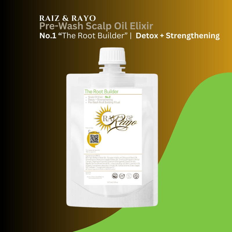 Organic Scalp Strengthening Root Oil 4oz | Raíz & Rayo No.2 – The Root Builder