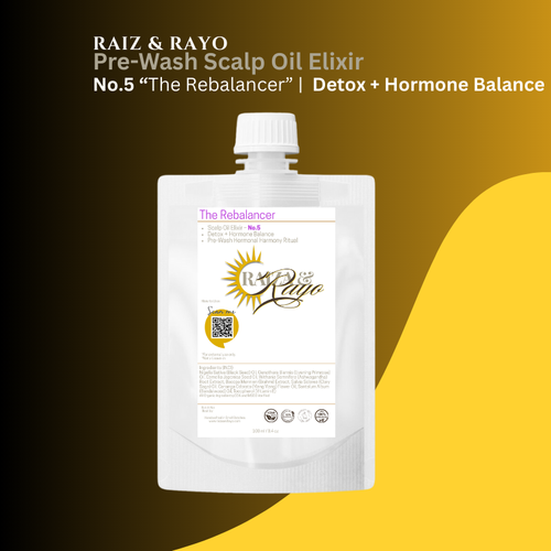 Eco-Friendly Hormone Balance Scalp Oil Refill | Raíz & Rayo No.5 The Rebalancer 100ml